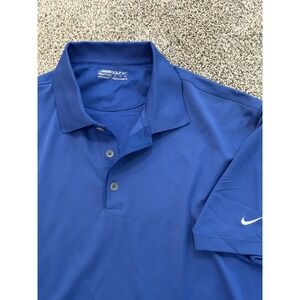 Nike Golf Performance Fit Dri Short Sleeve Size XL‎ Blue Polo Mens